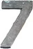 House number plaque 7