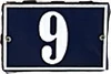 House number plaque 9
