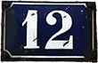 House number plaque 12