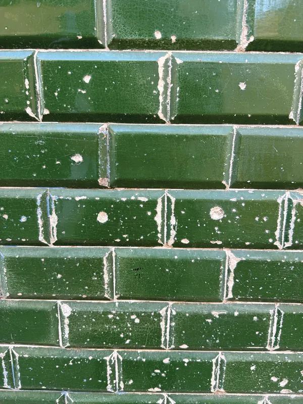 Green glazed tiles