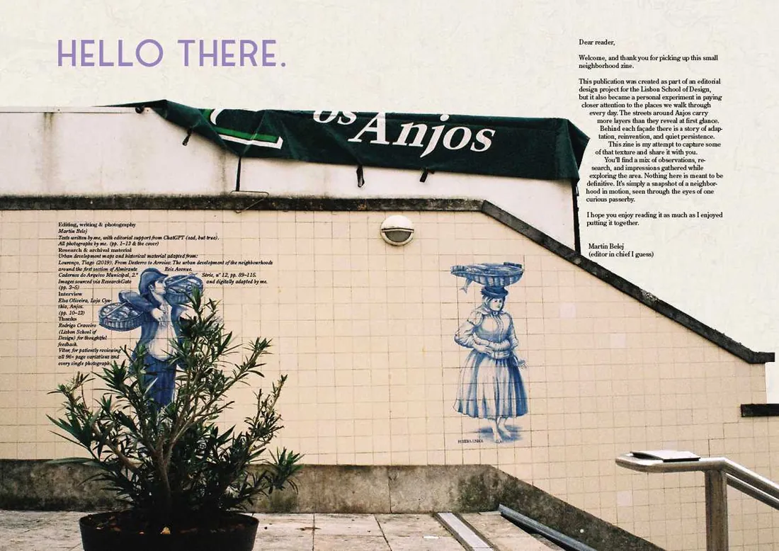 The “Hello there.” opening spread