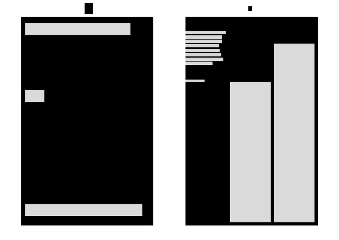 Layout diagram for the spread beside it: gray boxes for images and text on a black page