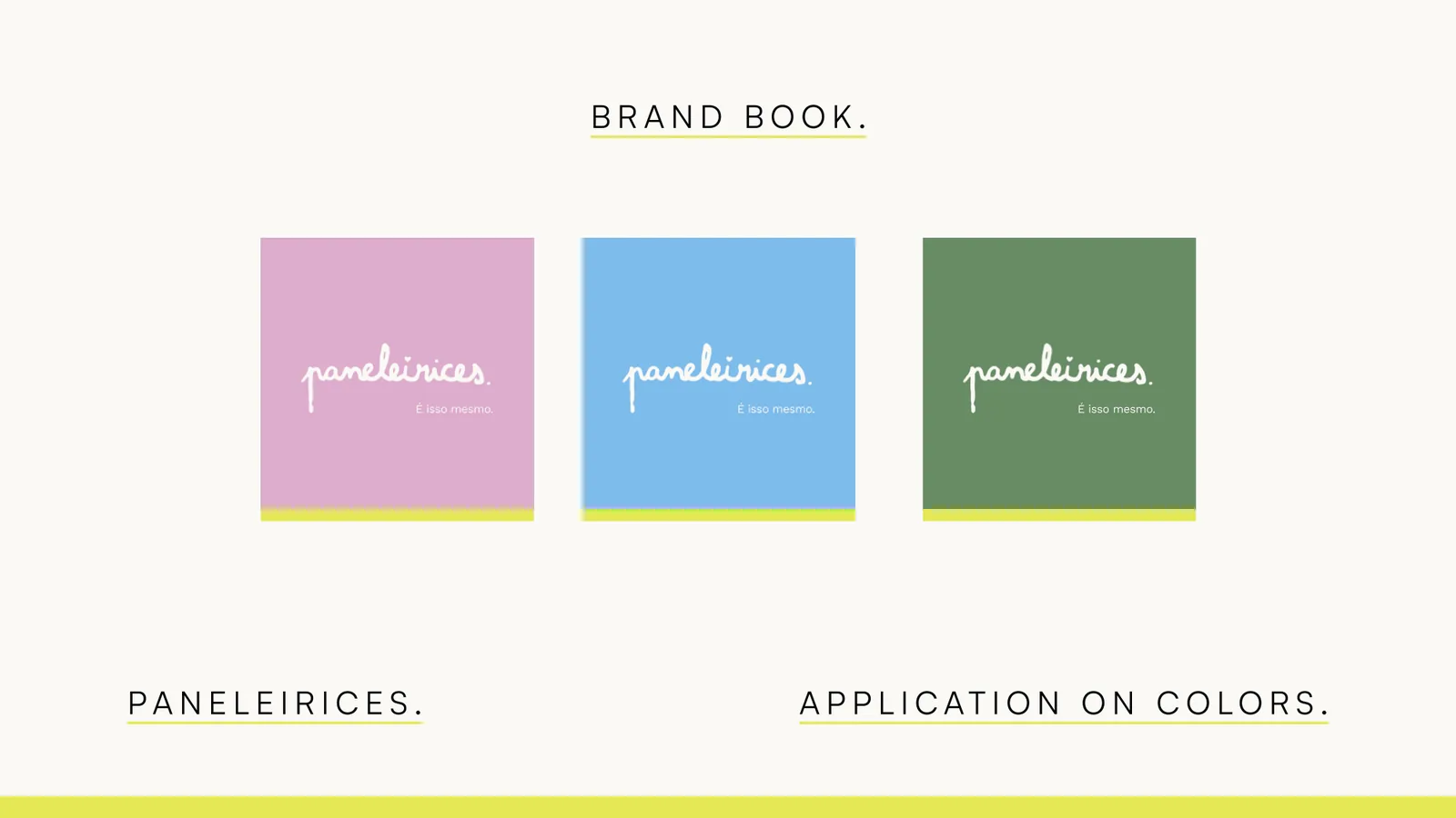 Brand book: application on color