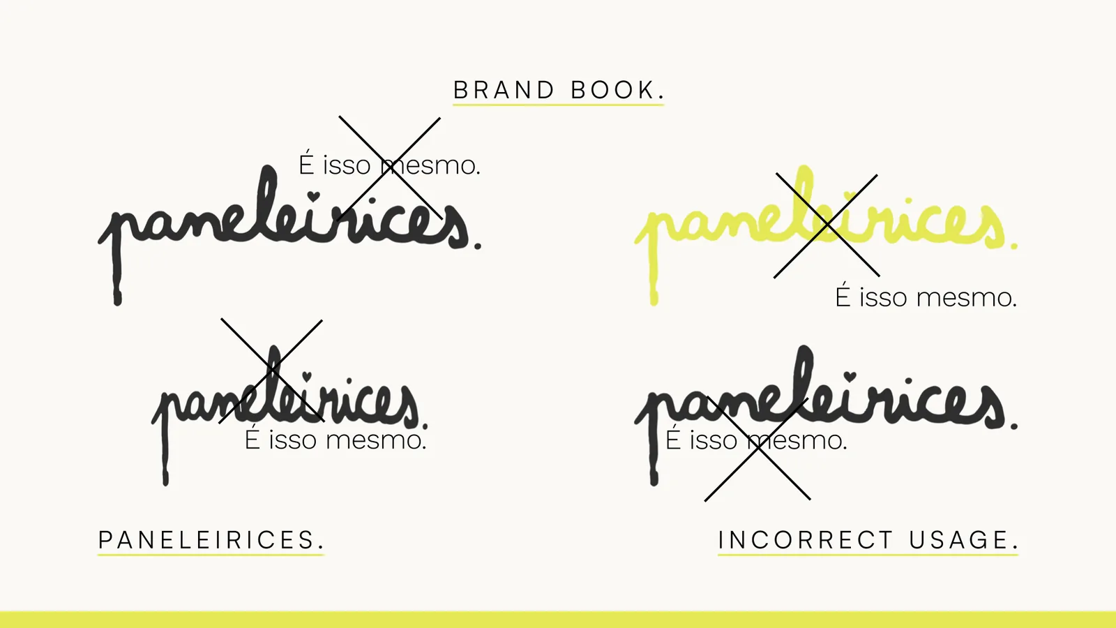 Brand book: incorrect logo usage