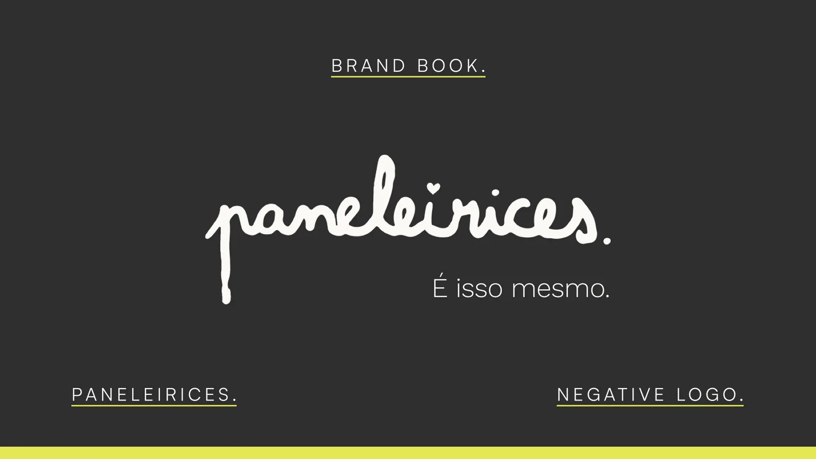 Brand book: the negative logo