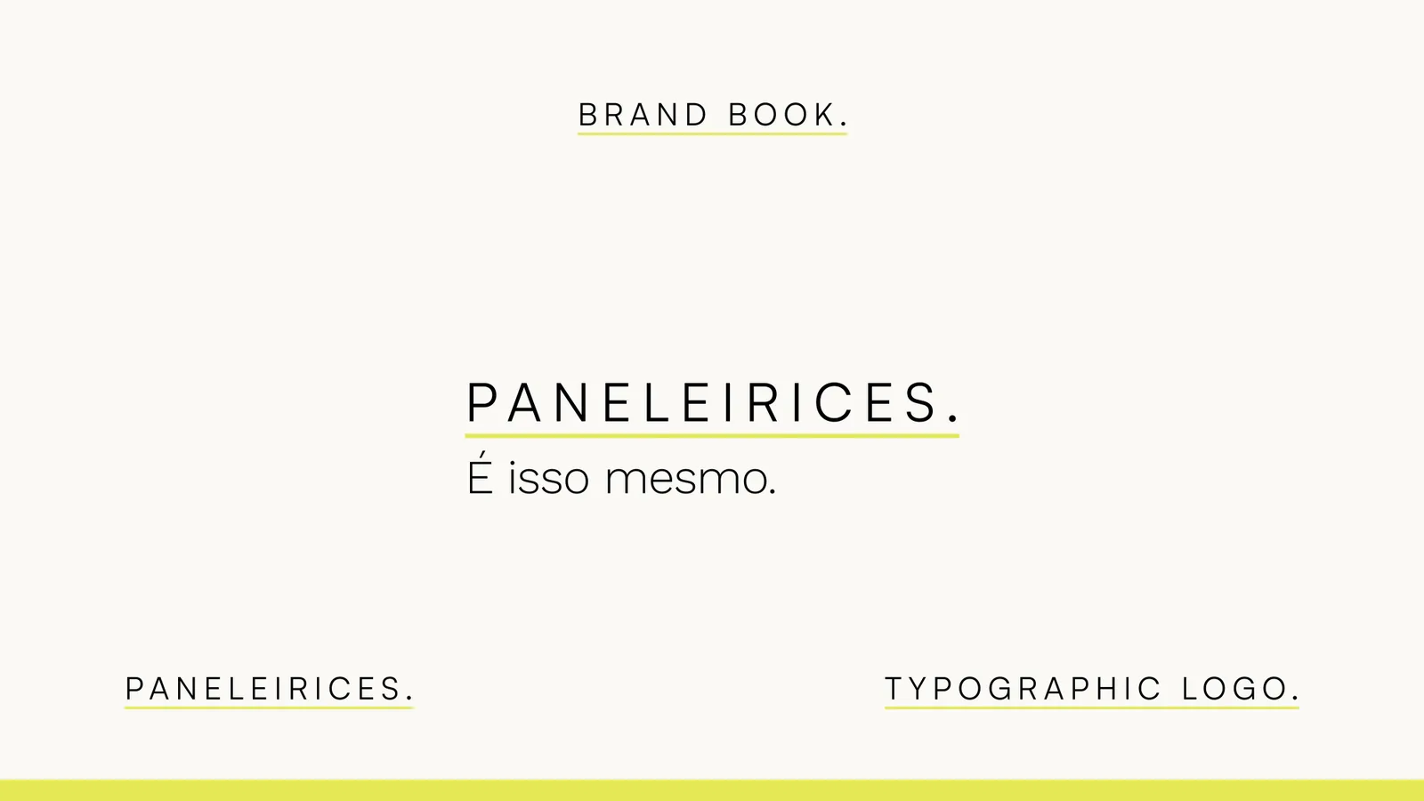 Brand book: the typographic logo