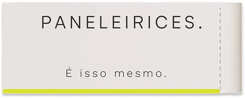 A wide woven label with the name, the tagline and a neon edge